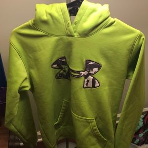 Lime Green UnderArmour hoodie